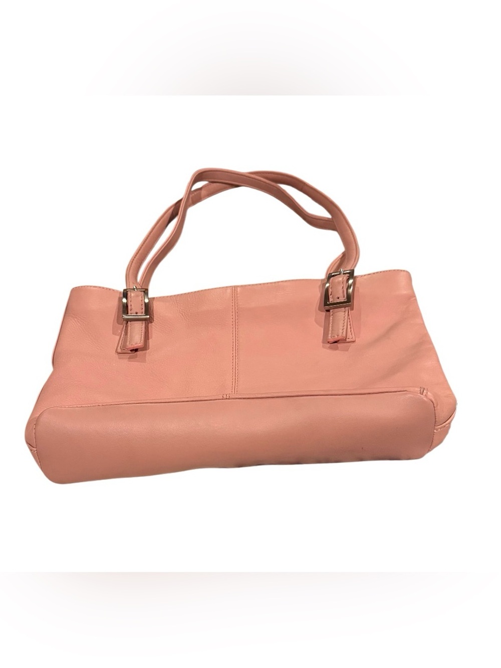 Great American Leather Women's Peach Leather Tote Handbag - Picture 1 of 6